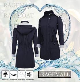 img 3 attached to 🌧️ RAGEMALL Women's Lightweight Waterproof Windbreaker Raincoat for Coats, Jackets & Vests