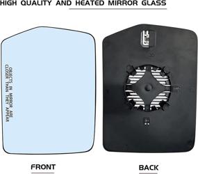 img 3 attached to 🔍 High-Quality Replacement Heated Mirror for 2004-2014 Ford F150 - Right Side, Convex Glass with Rear Holder 4L3Z-17K707-DA