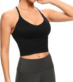 img 1 attached to Stay Stylish & Supported During Workouts With Lemedy Women'S Strappy Longline Sports Bra Tops