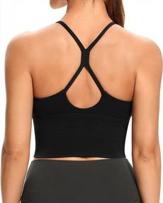 img 2 attached to Stay Stylish & Supported During Workouts With Lemedy Women'S Strappy Longline Sports Bra Tops