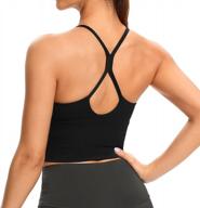 stay stylish & supported during workouts with lemedy women's strappy longline sports bra tops logo