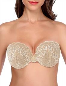 img 4 attached to JOATEAY Women'S Reusable Sticky Push Up Bra: Strapless, Backless, Invisible & Non-Slip!