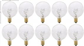 img 3 attached to 💡 G16.5 Clear Finish Decorative Candelabra Base Globe Shape Incandescent Light Bulbs (Pack of 10)
