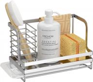 stainless steel rustproof kitchen sink organizer caddy with drain pan tray for sponge scrubber brush dishrag and dishcloth holder rack - odesign logo