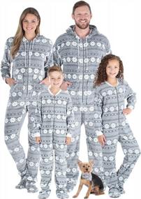 img 4 attached to Fleece Hooded Footed Christmas Pajamas For The Entire Family From SleepytimePJs