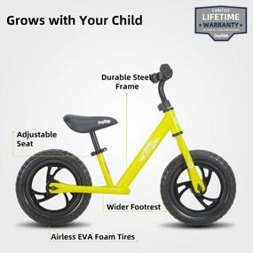 img 3 attached to Get Your Kids Riding With JOYSTAR'S Lightweight Balance Bikes For 2-6 Year Olds - With Footrest And Handlebar Pads!