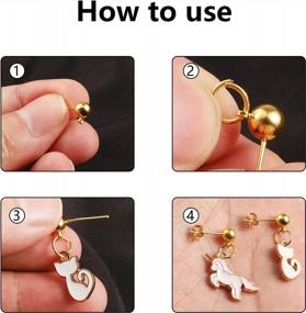 img 3 attached to 925 Sterling Silver Ball Post Earring Stud Set Gold 18 Pcs Ball(3/4/5Mm) Post Earring Stud With Closed Loop 22 Pcs Butterfly Earring Backs Replacements For DIY Jewelry Making Findings