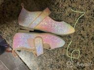 img 1 attached to 🌈 ADAMUMU Glitter Toddler Princess Colorful Flats for Girls' Shoes review by Jamal Webb