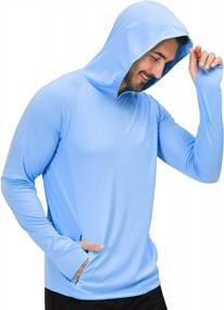 img 4 attached to Sportneer Men'S UPF 50+ Sun Protection Hoodie - Perfect For Swimming, Fishing, Hiking And More!