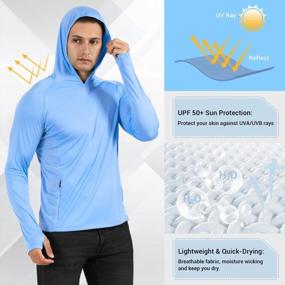 img 3 attached to Sportneer Men'S UPF 50+ Sun Protection Hoodie - Perfect For Swimming, Fishing, Hiking And More!