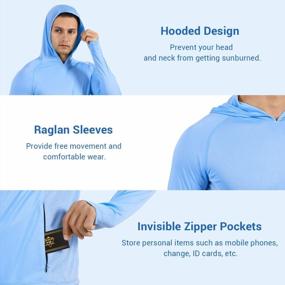 img 2 attached to Sportneer Men'S UPF 50+ Sun Protection Hoodie - Perfect For Swimming, Fishing, Hiking And More!