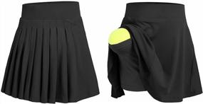 img 3 attached to Zaclotre Girls' High Waisted Active Skort - Perfect For Tennis, Running, And Workouts - Available In Sizes 4-12 Years