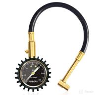 🏍️ accurate motorcycle tire pressure gauge - puibers 60 psi, 2'' dial with right angle chuck & glow in the dark – ideal for cars, motorcycles, bicycles! логотип