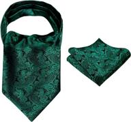 👔 alizeal paisley cravat handkerchief - green men's accessories set with ties, cummerbunds & pocket squares logo