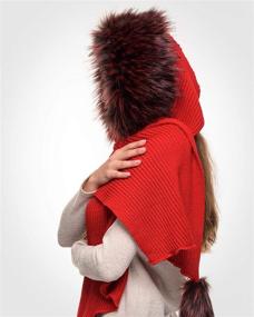 img 1 attached to Futrzane Women Hooded Scarf Knitted Women's Accessories via Scarves & Wraps