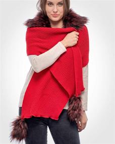 img 2 attached to Futrzane Women Hooded Scarf Knitted Women's Accessories via Scarves & Wraps