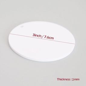 img 3 attached to Pack Of 25 JINMURY 3-Inch White Round Acrylic Discs With Hole - Ideal For DIY Christmas Ornaments, Craft Projects, Stocking Name Tags, And More Blank Circle Blanks
