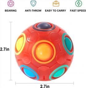 img 3 attached to 5 Pack Vdealen Rainbow Puzzle Ball Fidget Toy - Fun 3D Magic Stress Reliever For Kids, Teens & Adults!