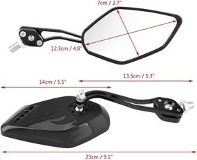img 2 attached to Qiilu Replacement Motorcycle Rearview Universal Motorcycle & Powersports