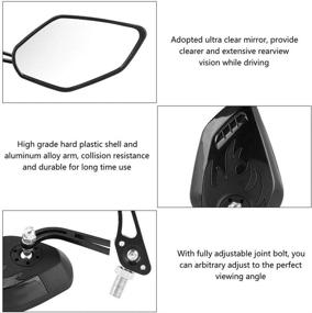img 1 attached to Qiilu Replacement Motorcycle Rearview Universal Motorcycle & Powersports