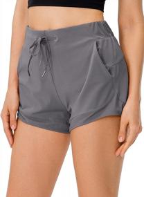 img 4 attached to Lavento Lightweight Women'S Running Shorts For Active Workouts