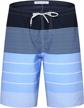 quick dry men's swim trunks with pockets: water repellent beach shorts with 4-way stretch and mesh lining logo
