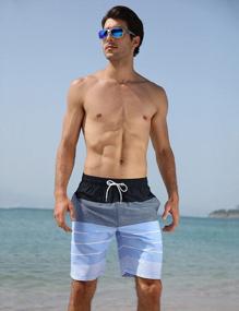 img 2 attached to Quick Dry Men'S Swim Trunks With Pockets: Water Repellent Beach Shorts With 4-Way Stretch And Mesh Lining