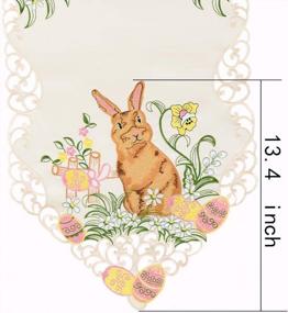 img 2 attached to Decorative Easter Bunny Table Runner With Embroidery, Perfect For Holiday Season Decorations And Dresser Scarves - Size 14 X 87 Inches By Simhomsen