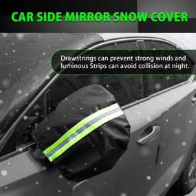img 1 attached to ELUTO Car Windshield Snow Cover: Frost Guard, Mirror Covers & Non-Scratch Magnetic Protection For Winter Ice & Snow!