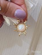 картинка 1 прикреплена к отзыву Двухрядный ожерелье с подвеской в виде луны и солнца с подвеской-изумрудом осиного цветка - идеальный подарок для женщин. от Steve Yang