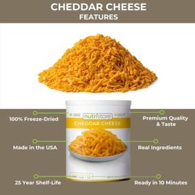 img 3 attached to Nutristore Freeze-Dried Cheddar Cheese Shreds: Amazing Taste & Quality For Snacking, Camping, Backpacking & Home Meals - 25 Year Shelf Life!