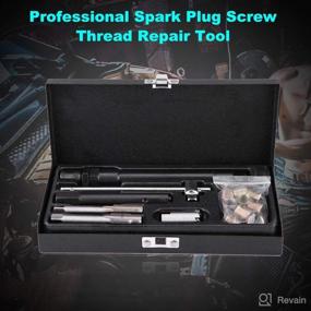 img 2 attached to 🔧 25-Piece M14x1.25 Spark Plug Thread Repair Rethreading Kit with Magnetic Swivel Spark Plug Socket - Tap Screw Thread Tools Included, Complete Storage Case