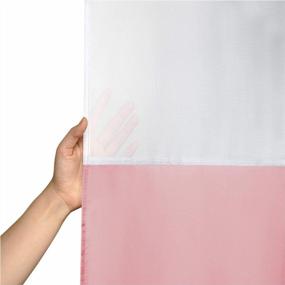 img 3 attached to UFRIDAY Pink Polyester Shower Curtain With Sheer Window - 72 X 72 Inches, Decorative And Feminine For Women And Girls
