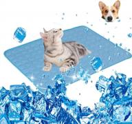 pet cooling mat for small dogs and cats - xzking cool blue pad (15.7x19.7) логотип