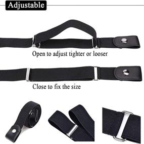 img 2 attached to Buckle Adjustable Invisible Elastic Stretch Women's Accessories : Belts