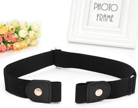 img 3 attached to Buckle Adjustable Invisible Elastic Stretch Women's Accessories : Belts