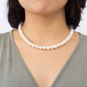 img 1 attached to Chic Pearl Jewelry Set: LUREME® Elastic Necklace, Bracelet, And Earring Collection (09000649)
