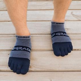 img 3 attached to Low Cut Ankle Running Toe Socks In Cotton For Men And Women With Five Finger Design
