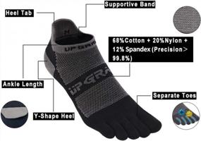 img 2 attached to Low Cut Ankle Running Toe Socks In Cotton For Men And Women With Five Finger Design