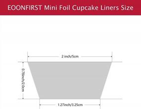 img 2 attached to Eoonfirst Mini Foil Metallic Cupcake Liners Christmas Days Muffin Paper Baking Cups 300 Pcs (Red)
