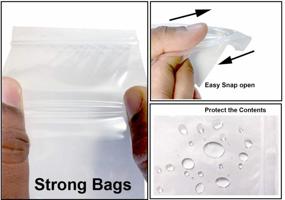 img 2 attached to Прозрачные многоразовые пластиковые пакеты для хранения - 3 разных размера, толщина 2 мила (набор из 2-300 упаковок)