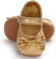 adorable baby girl mary janes with bowknot - non-slip pu leather first walkers for princesses (0-18 months) logo