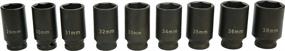 img 1 attached to Complete 9-Piece Axle Nut Impact Socket Set For Front And Back Wheels - 1/2 Inch Drive By 8MILELAKE