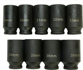 img 3 attached to Complete 9-Piece Axle Nut Impact Socket Set For Front And Back Wheels - 1/2 Inch Drive By 8MILELAKE