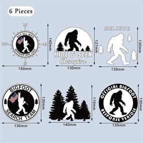 img 3 attached to Bigfoot Bumper Sticker Pack - Bigfoot Flag Decal, Car Decal, Sasquatch Sticker, Vinyl Decal for Car Truck Van SUV Window - Funny Laptop, Home Decor, Boat Decals (Fun Style)