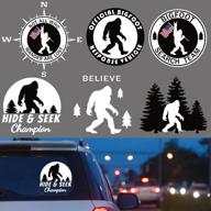 bigfoot bumper sticker pack - bigfoot flag decal, car decal, sasquatch sticker, vinyl decal for car truck van suv window - funny laptop, home decor, boat decals (fun style) логотип