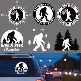 img 4 attached to Bigfoot Bumper Sticker Pack - Bigfoot Flag Decal, Car Decal, Sasquatch Sticker, Vinyl Decal for Car Truck Van SUV Window - Funny Laptop, Home Decor, Boat Decals (Fun Style)