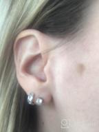 img 1 attached to 👑 Sterling Silver Princess-cut Mini Huggie Hoop Earrings: Ritastephens 3.5x9 Mm review by Shannon Williams