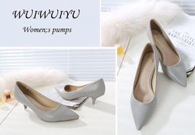 img 3 attached to Stylish Low Kitten Heel Pointed Toe Court Shoes For Women - Ideal For Dress, Work, Wedding, And Bridal Wear - Available In Lovely Colors - WUIWUIYU