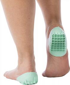 img 4 attached to Heel Pain Relief With Tuli'S Heavy Duty Heel Cups: Cushioned Inserts For Shock Absorption, Plantar Fasciitis, And Sever'S Disease In Green (Small), Made In The USA - 1 Pair